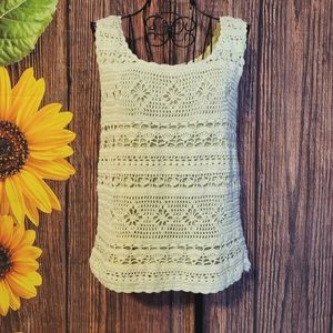 Bloomingdale's Sleeveless Lined Crochet-Lace Top